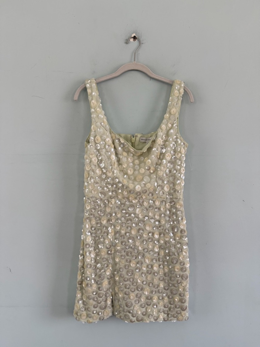 NWT Dress The Population Moxie Lemongrass Multi Sequin Yellow Mini Dress - Picture 4 of 8